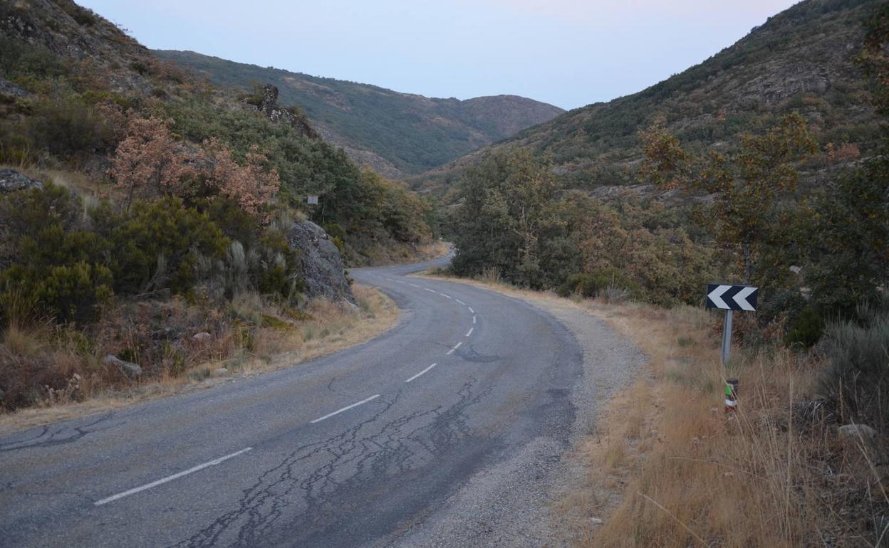 Una carretera en la provincia de Zamora. 
