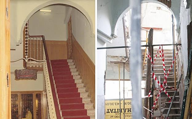 La escalera, antes y ahora. 