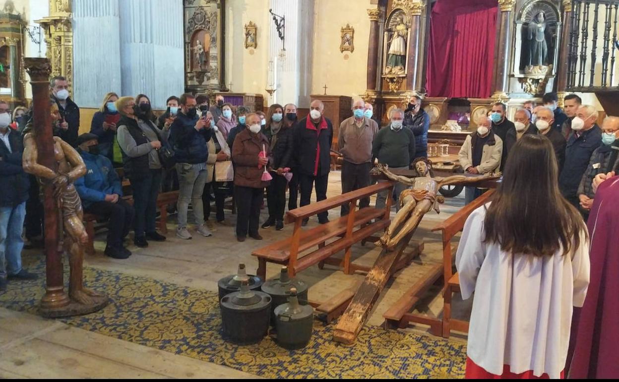 Alaejos recuperó este miércoles el ritual del lavatorio. 