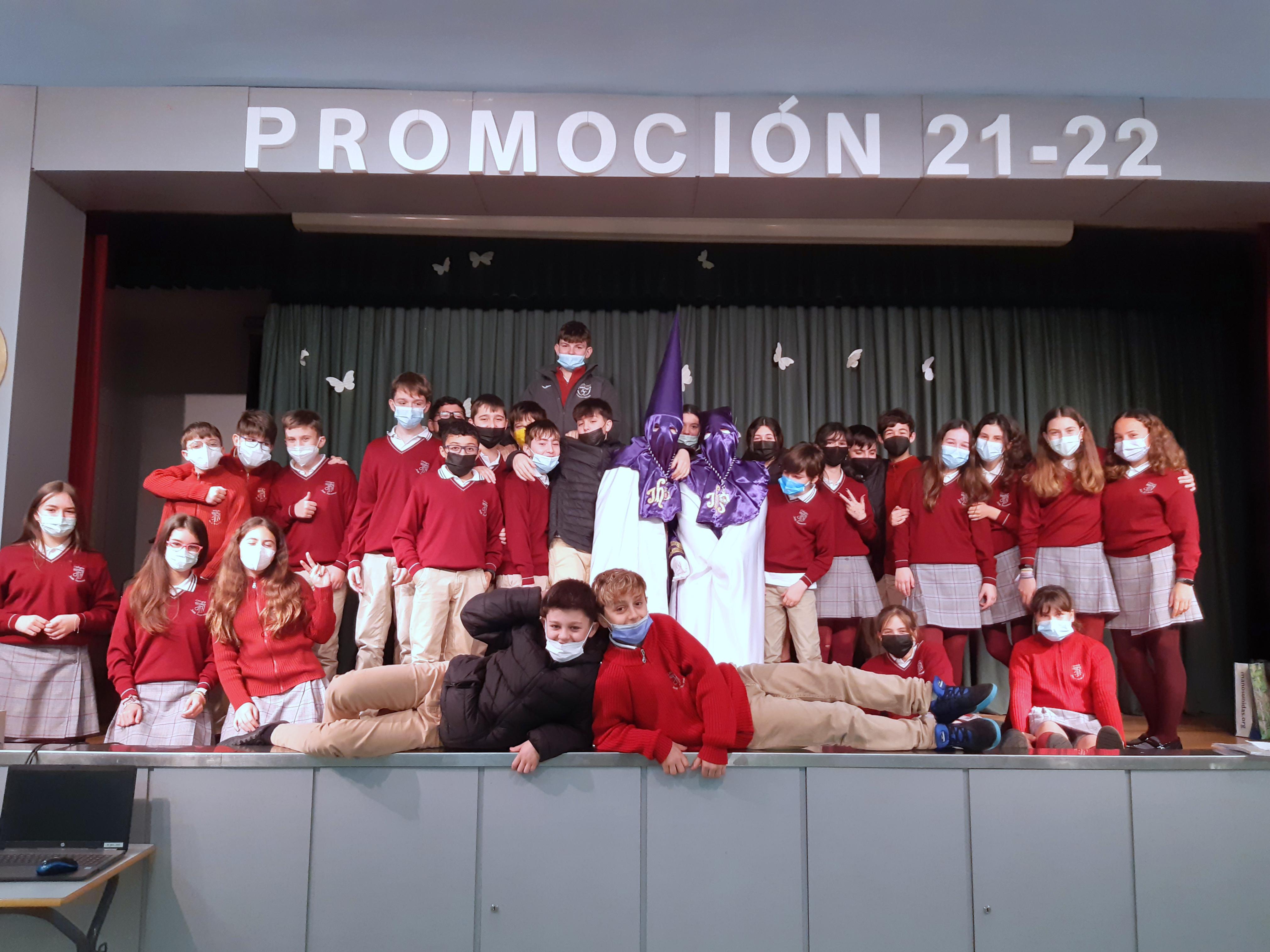 Los Nazarenos de Baltanás comparten su experiencia cofrade en el Colegio Jesús Nazareno de Getafe