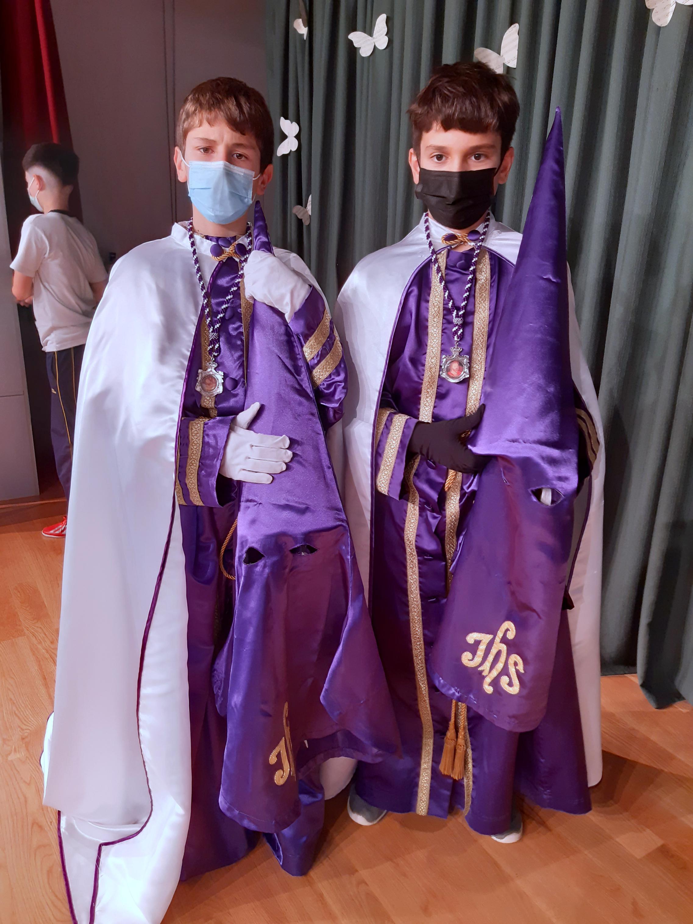 Los Nazarenos de Baltanás comparten su experiencia cofrade en el Colegio Jesús Nazareno de Getafe