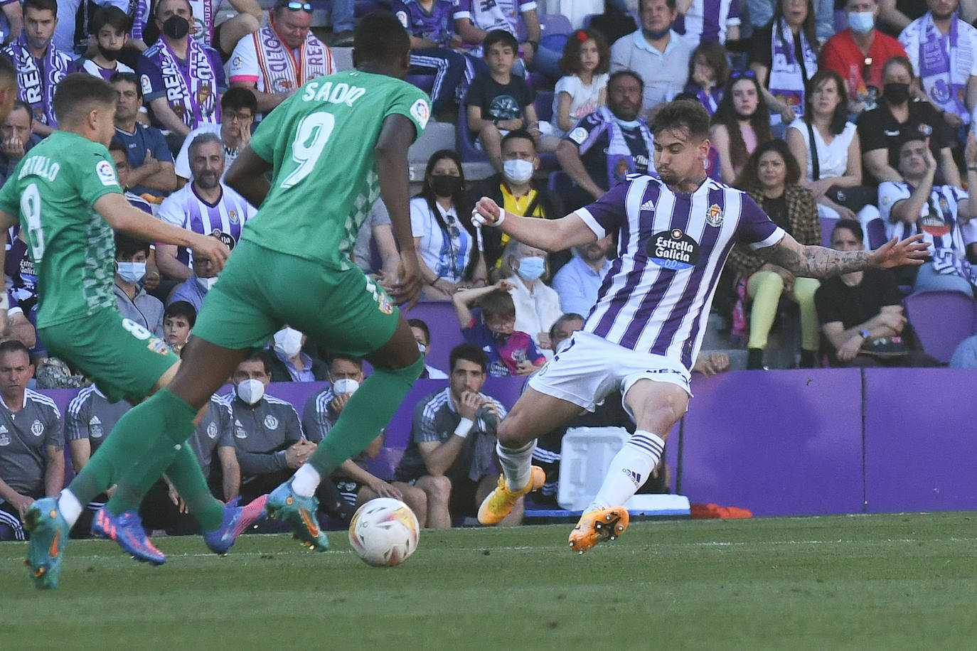 Partido entre el Valladolid y el Almería disputado en el José Zorrilla.