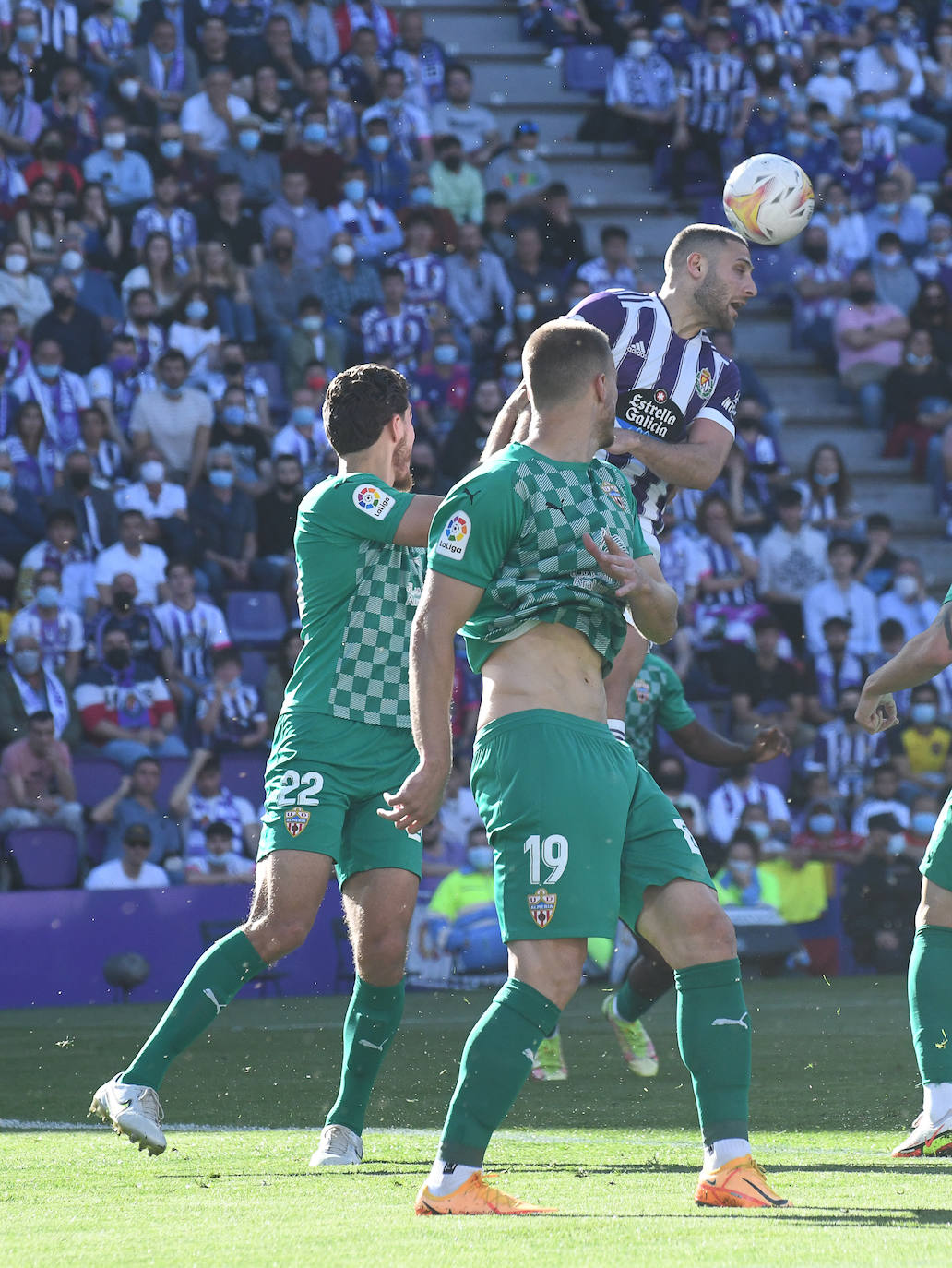 Partido entre el Valladolid y el Almería disputado en el José Zorrilla.