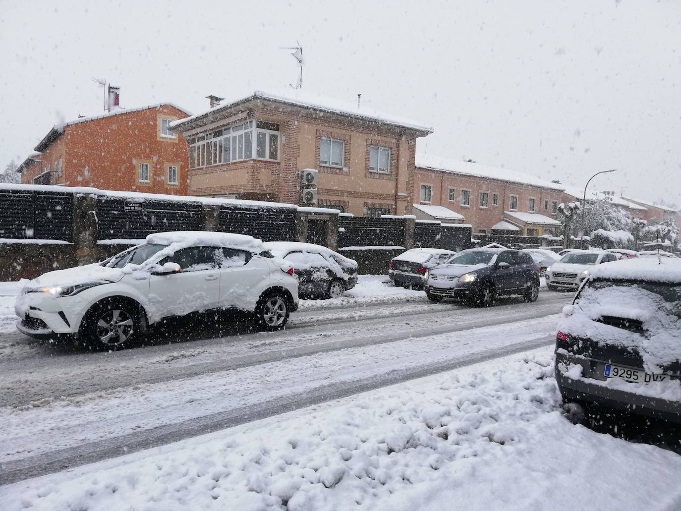 Fotos: La localidad segoviana de Palazuelos de Eresma amanece cubierta de nieve