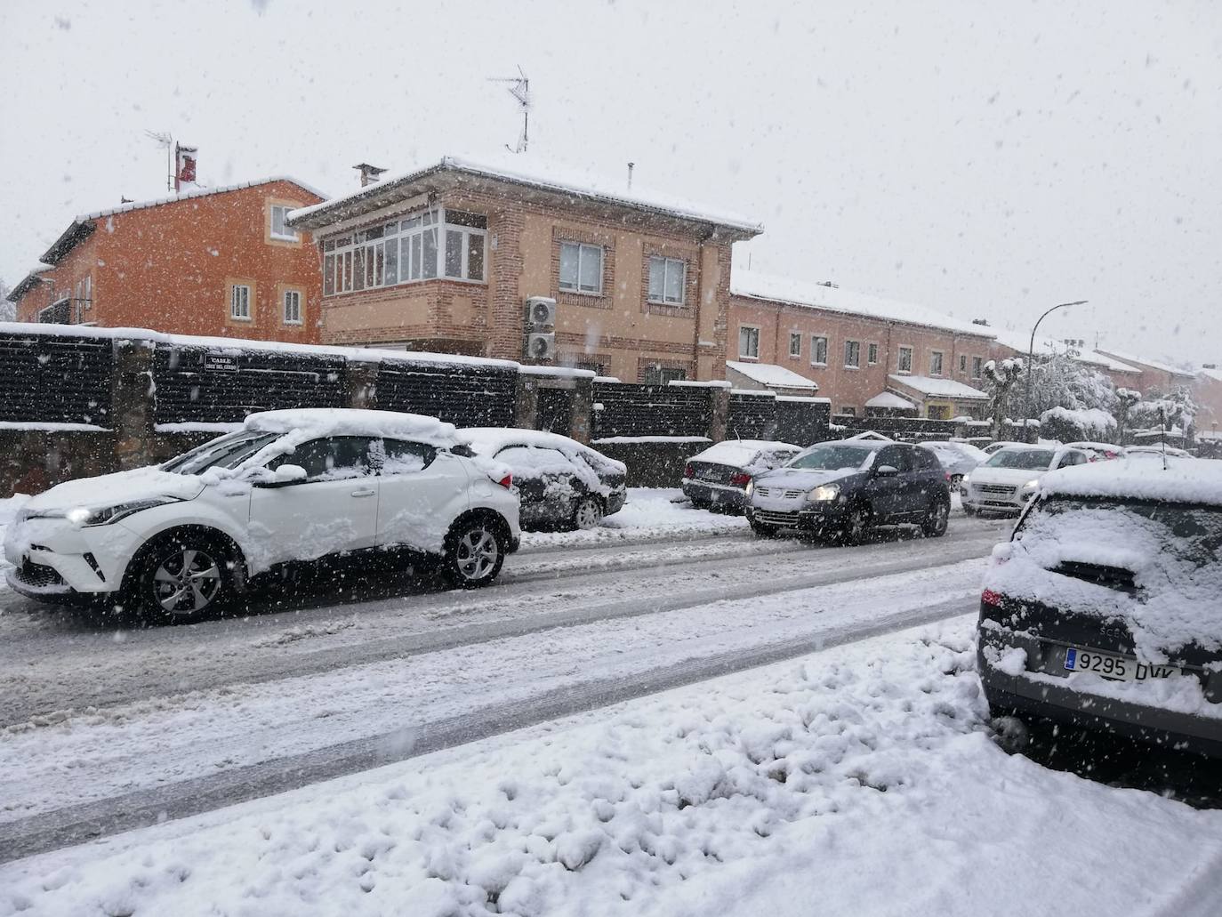 Fotos: La localidad segoviana de Palazuelos de Eresma amanece cubierta de nieve