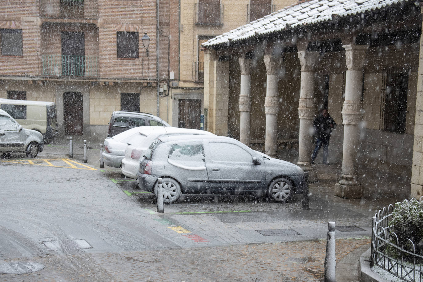 Nevada en Segovia este miércoles.