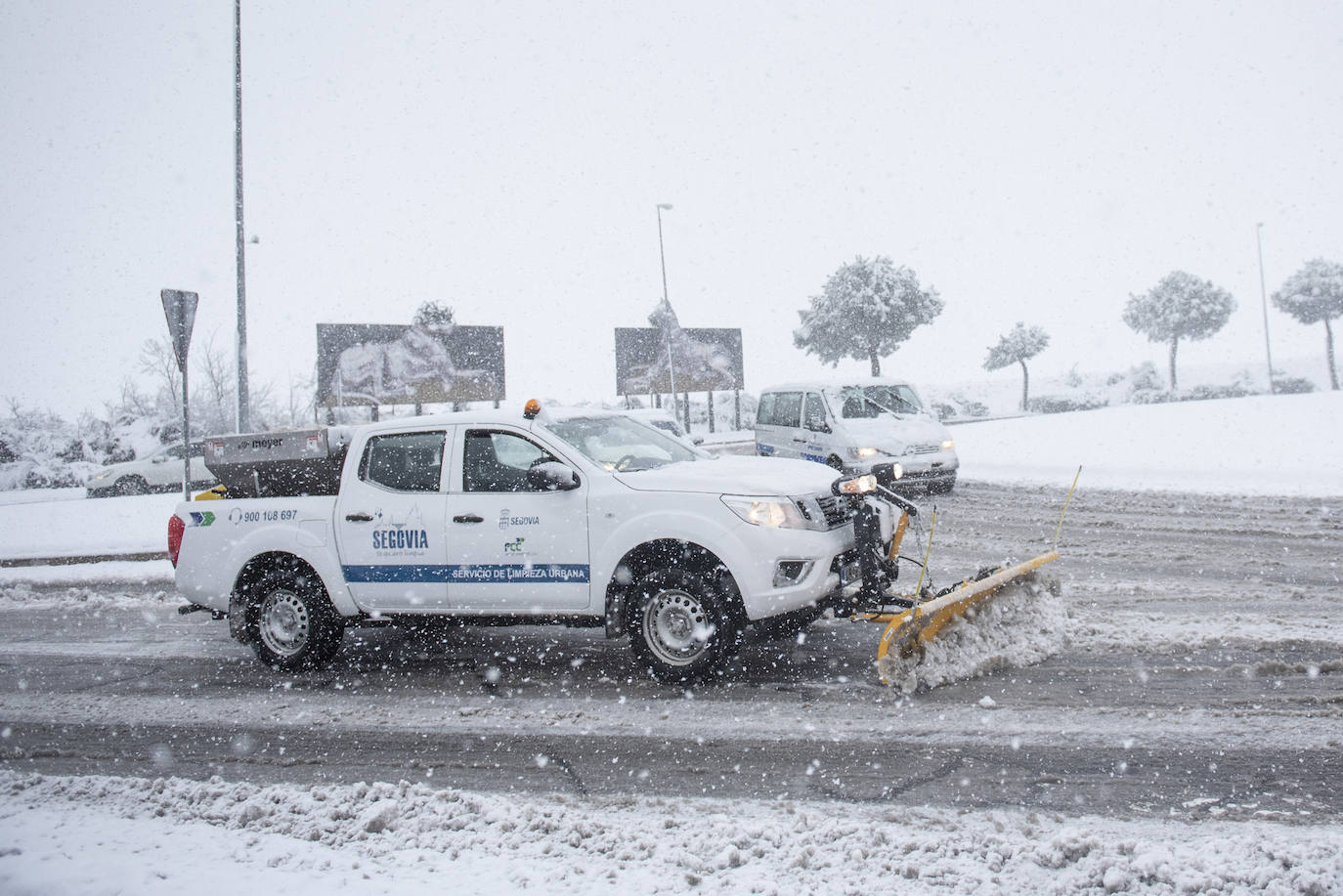 Nevada en Segovia este miércoles.
