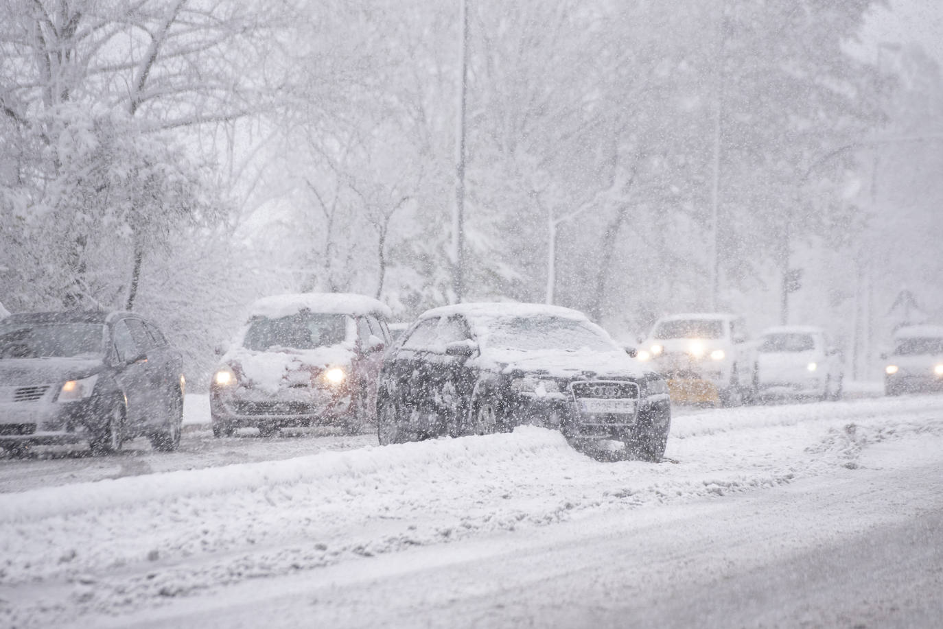 Nevada en Segovia este miércoles.