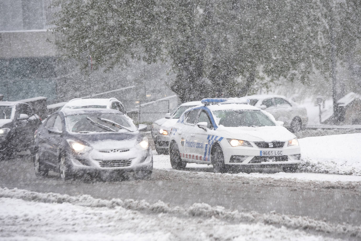 Nevada en Segovia este miércoles.