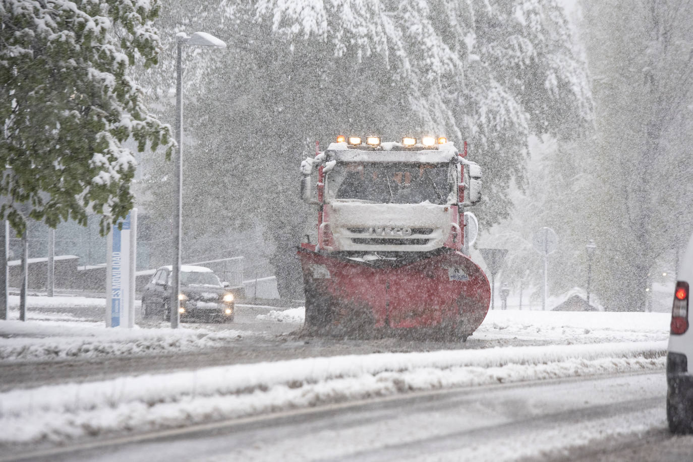 Nevada en Segovia este miércoles.