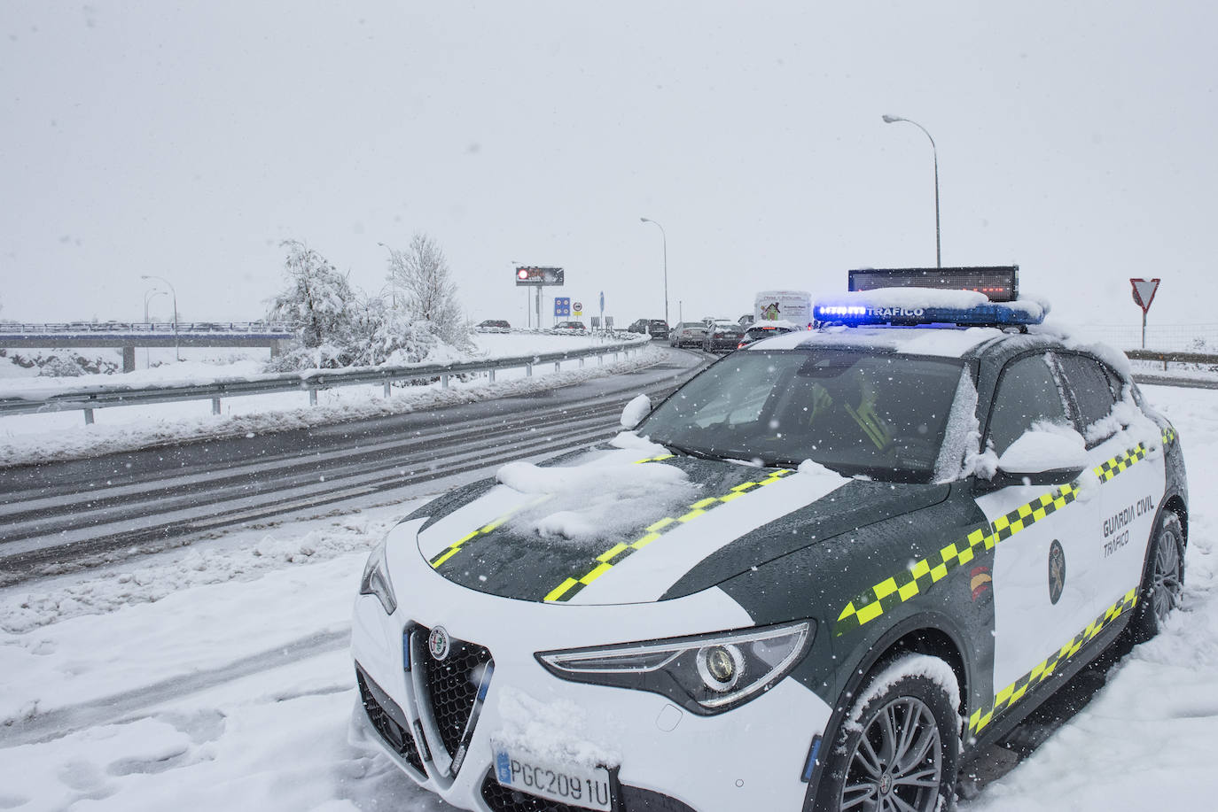 Nevada en Segovia este miércoles.