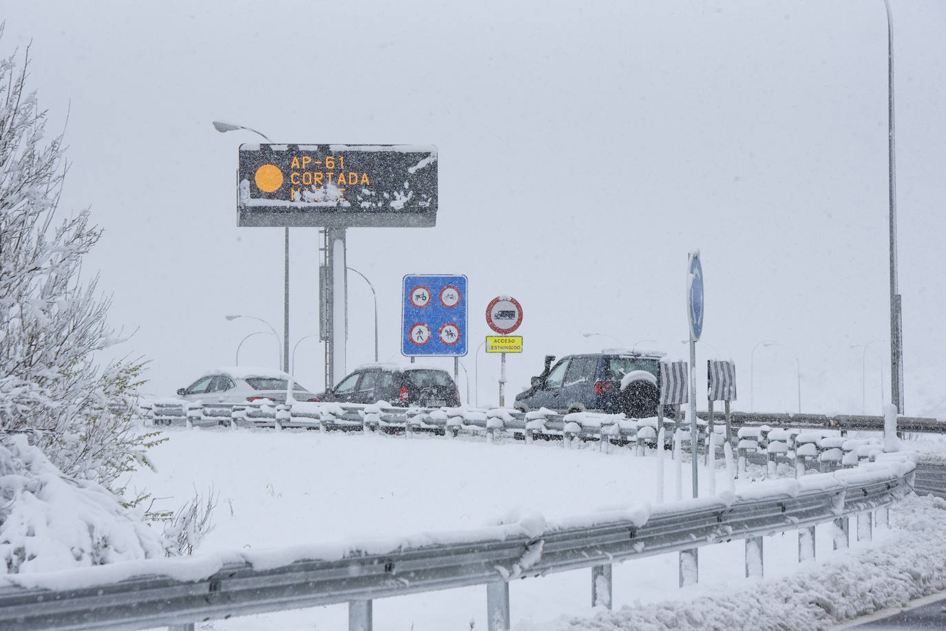 Nevada en Segovia este miércoles.
