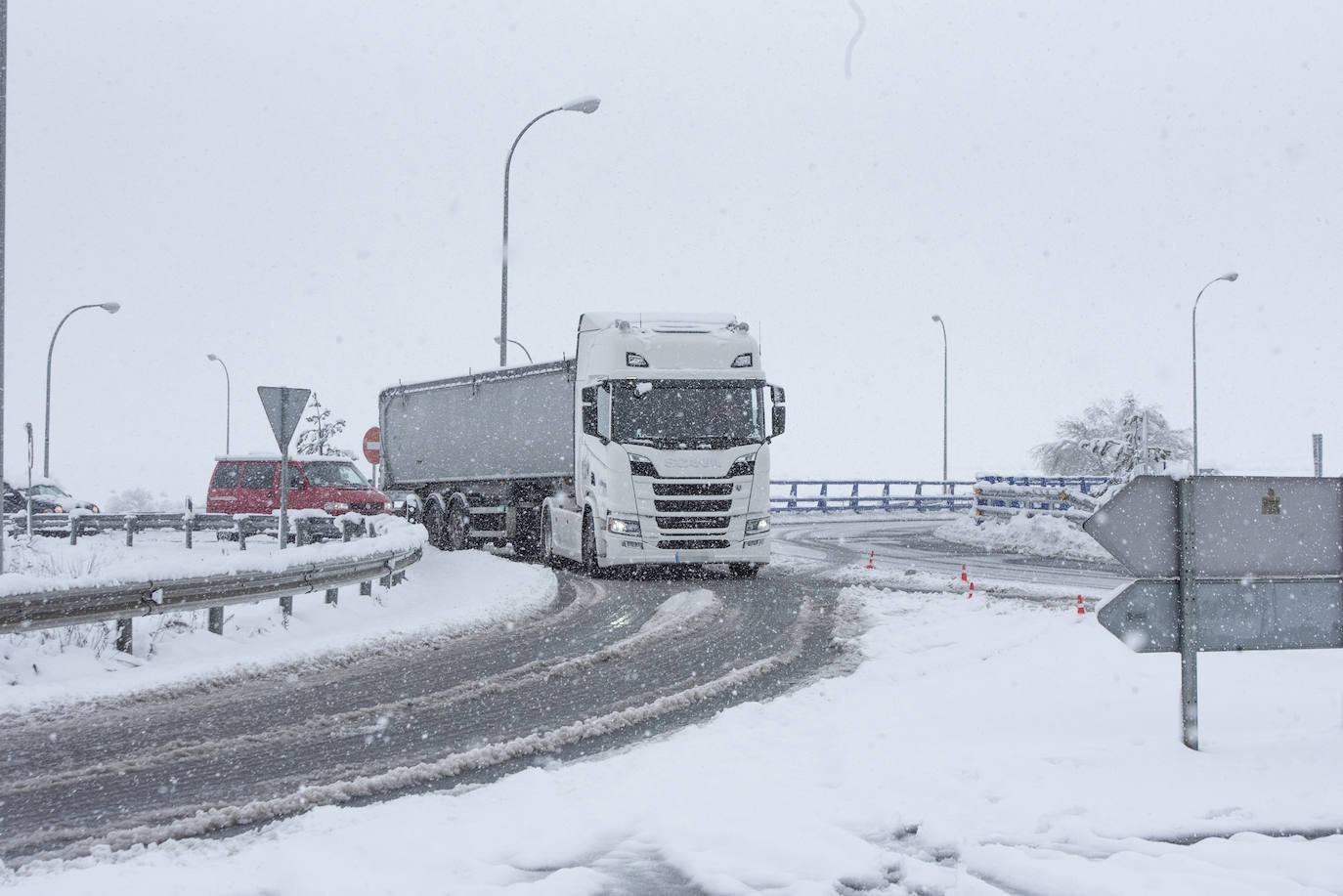 Nevada en Segovia este miércoles.