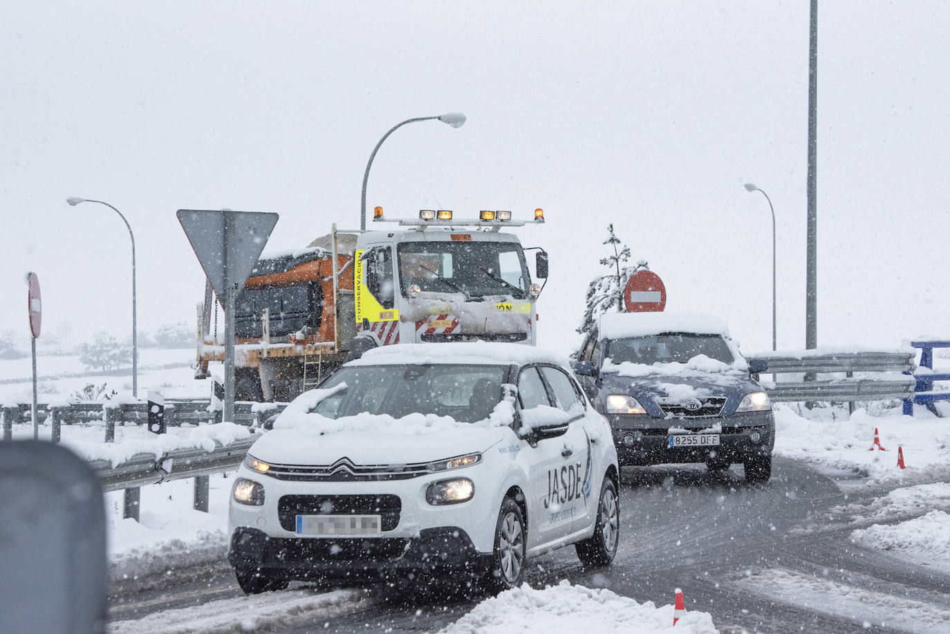 Nevada en Segovia este miércoles.