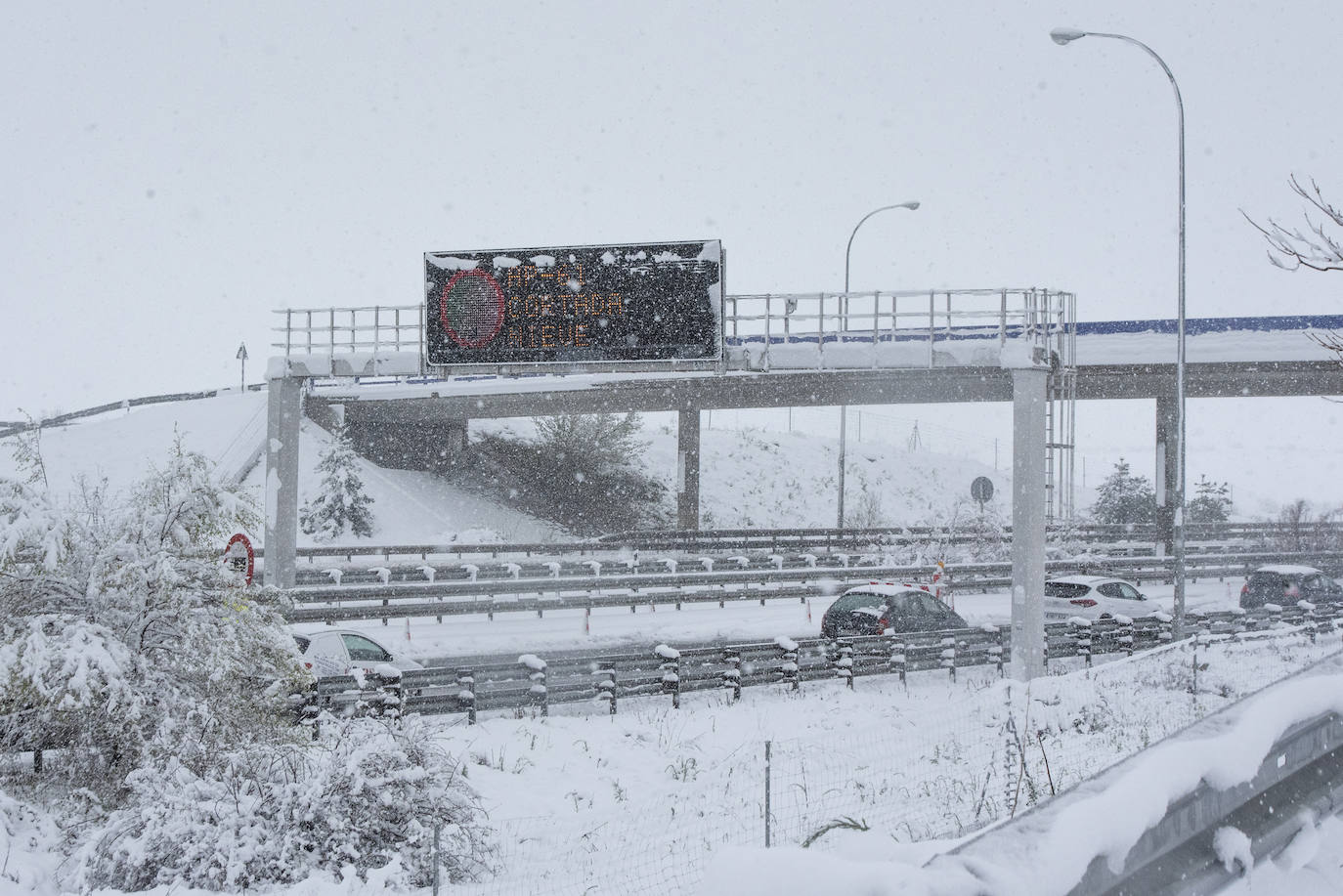 Nevada en Segovia este miércoles.