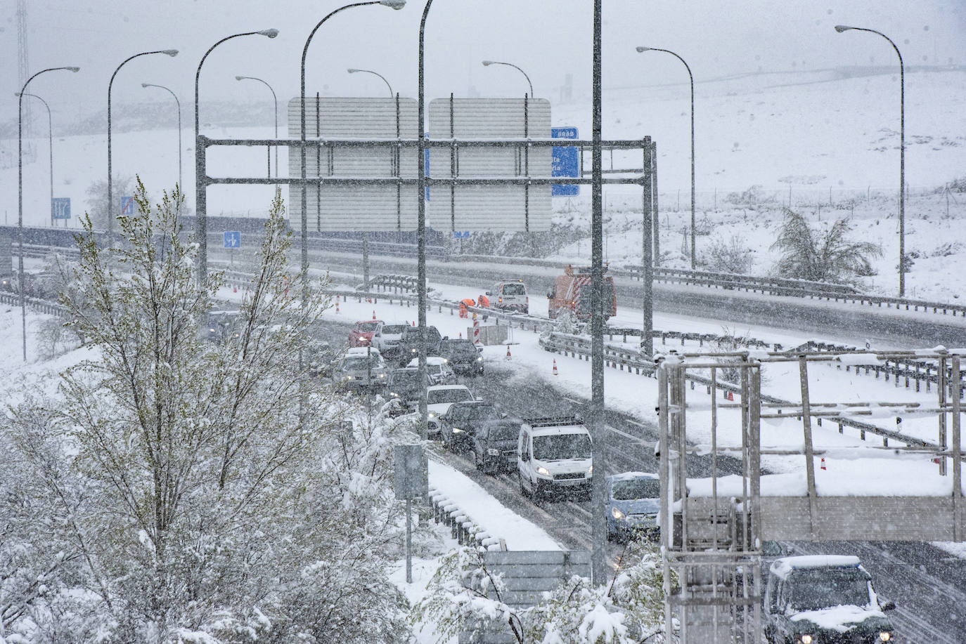 Nevada en Segovia este miércoles.