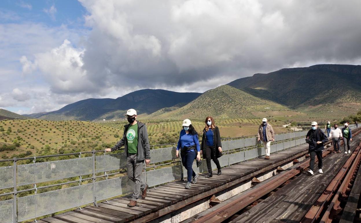 Acto de inauguración del Camino de Hierro.