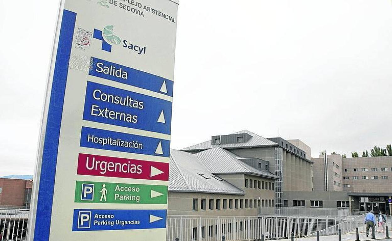 Señalización de accesos en el Hospital General de Segovia. 