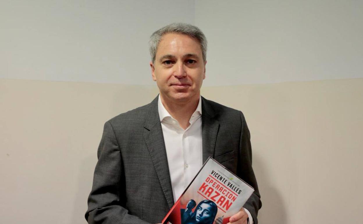 El periodista Vicente Vallés, durante la presentación de su libro en Valladolid. 