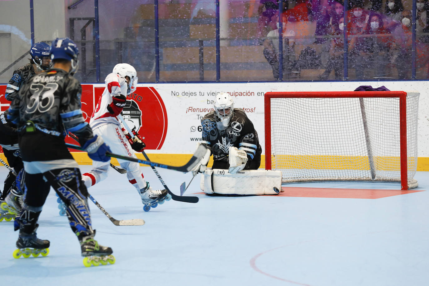 Imagen del primer partido de la serie semifinal entre madrileños y vallisoletanos
