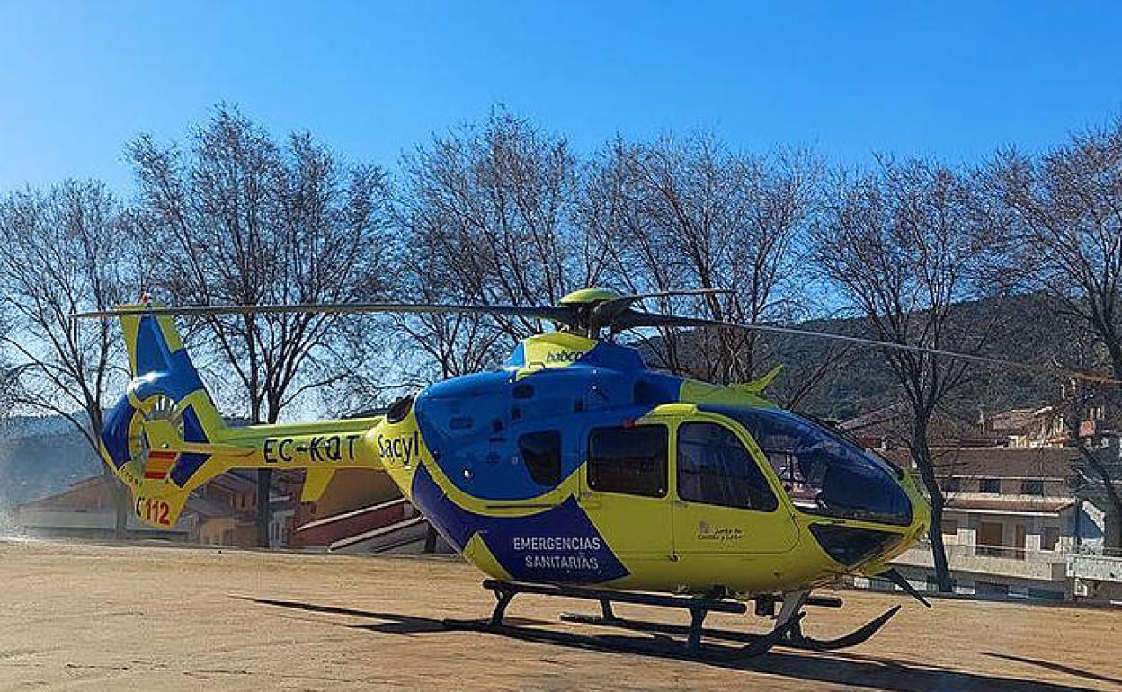 Helicóptero medicalizado del serivicio 112 de Sacyl.