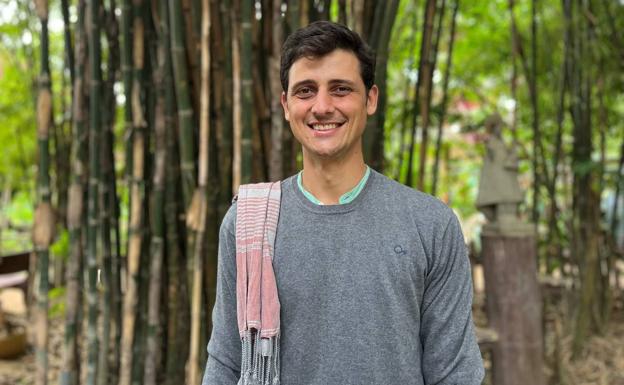 Juan Sobrini, fotografiado esta semana en BattamBang (Camboya)