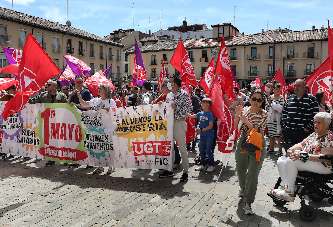 Fotos: Manifestación del Primero de Mayo en Palencia