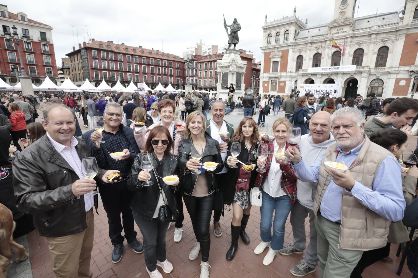 La jornada del lunes en la Plaza Mayor del Vino. 