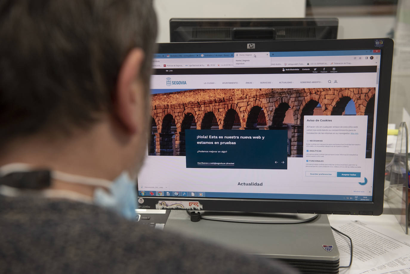 Página web del Ayuntamiento, en fase de pruebas, a la espera de la implantación de Smart Digital Segovia.