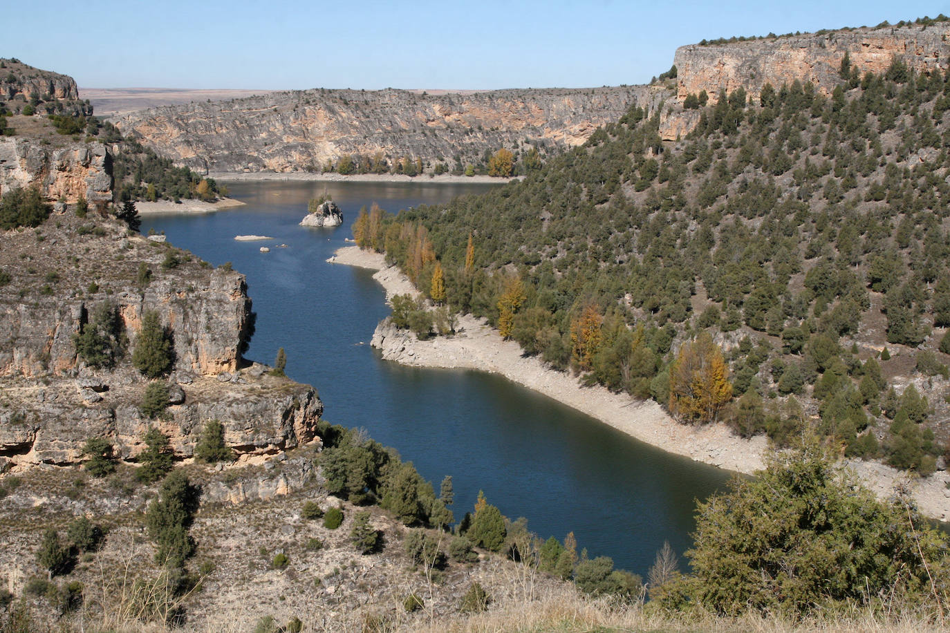 Vista de las Hoces del río Duratón, uno los paisajes con más valor ecológico de la provincia de Segovia.