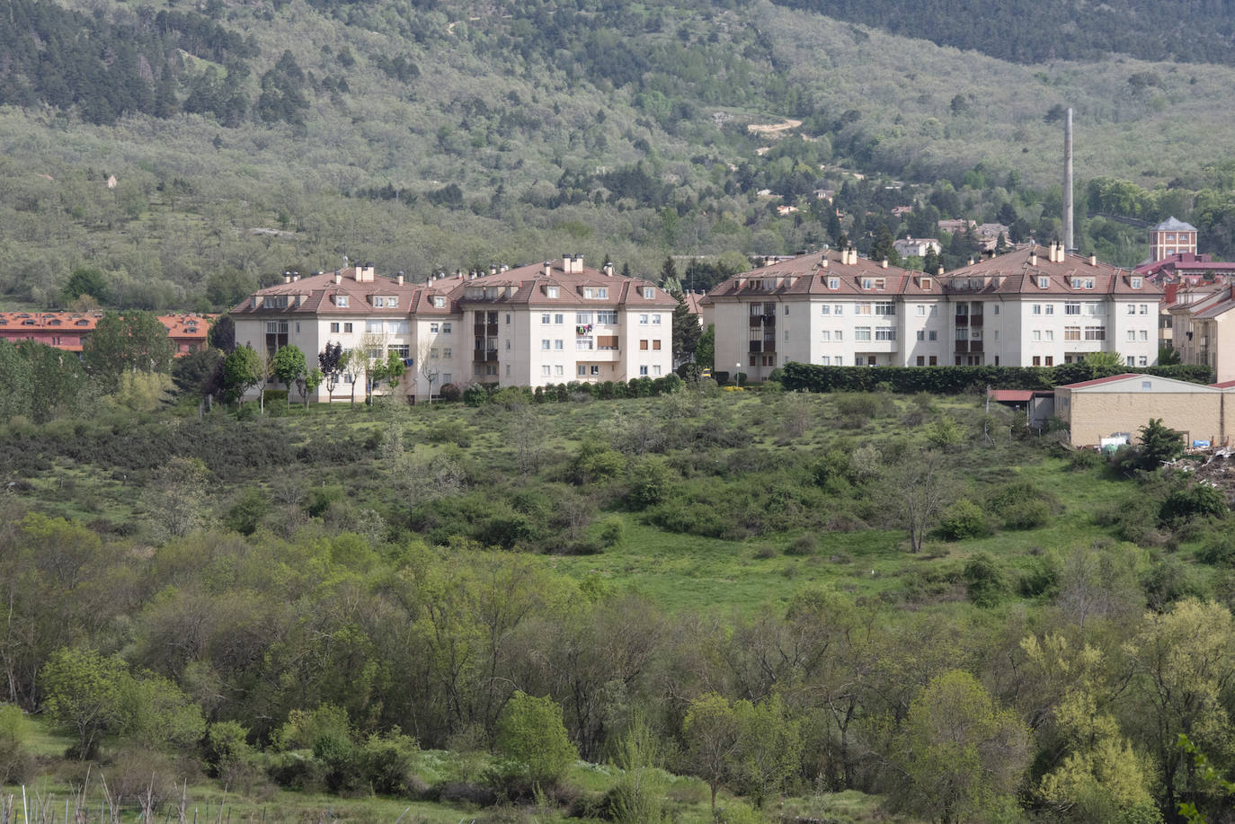 Terrenos situados al norte del Real Sitio de San Ildefonso, donde se prevé el desarrollo del Ensanche de La Granja.