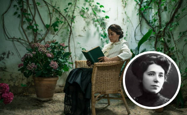 La actriz Cristina Domínguez recrea la figura de Lejárraga en el documental. 