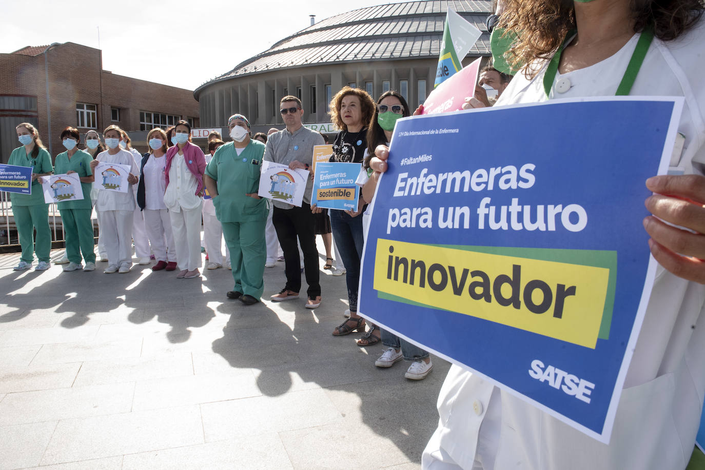 Concentración este jueves en el Hospital General de Segovia.