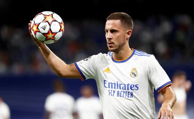 El belga Eden Hazard, en un partido con el Real Madrid. 