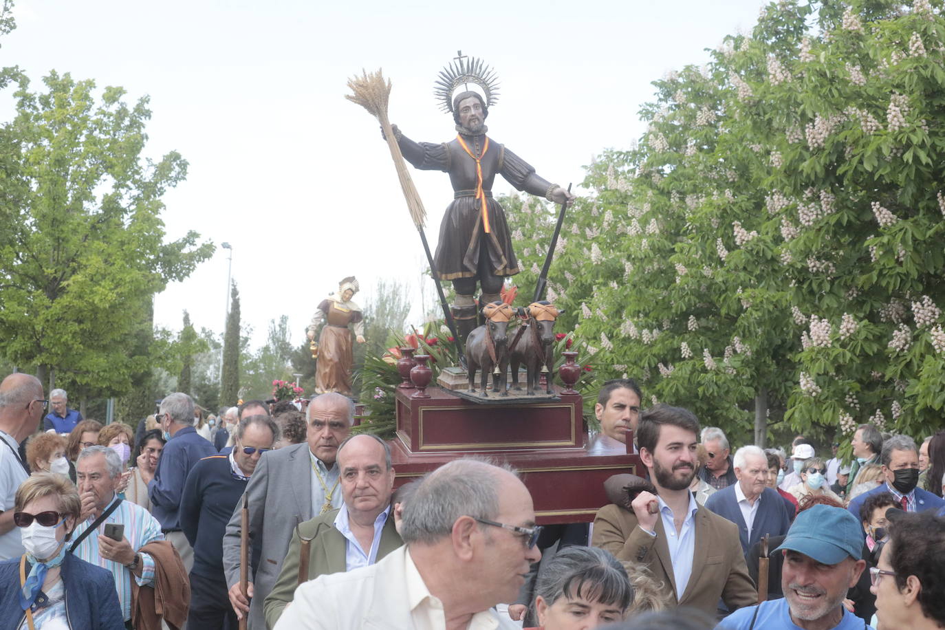 La procesión de San Isidro en Valladolid. 