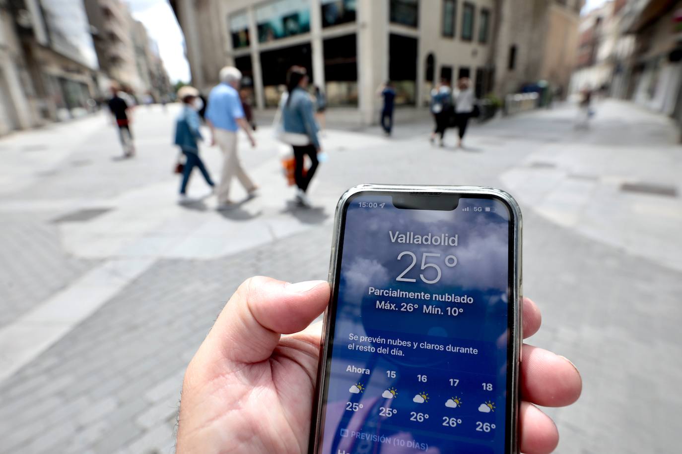 Jornada de altas temperaturas en Valladolid.