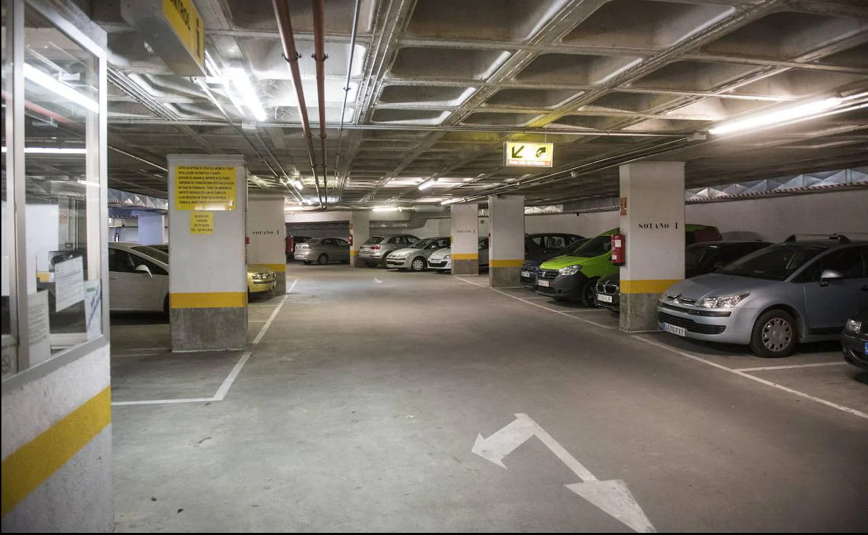 Interior del aparcamiento de José Zorrilla. 