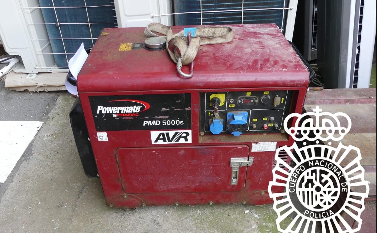 Dos detenidos en Salamanca por robar un generador de unas obras y tratar de huir en un coche también sustraído