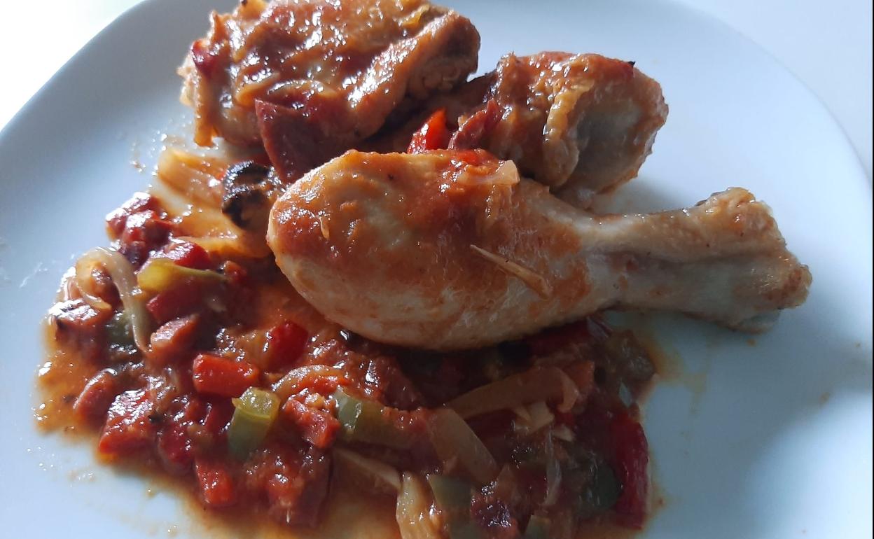 Receta de pollo al chilindrón