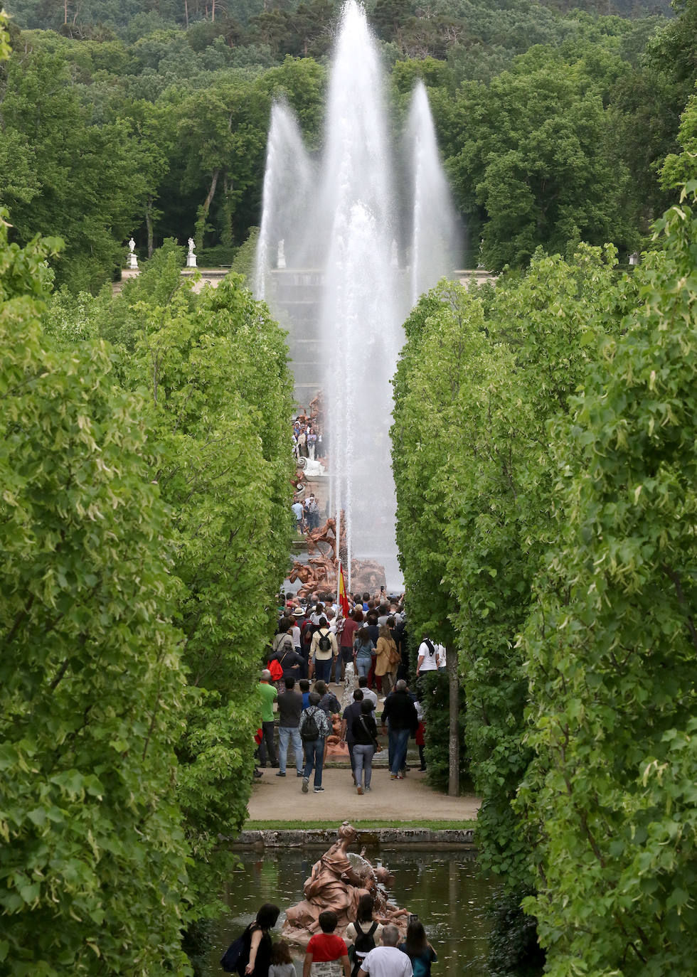 Encendido de las fuentes en el Palacio de la Granja 