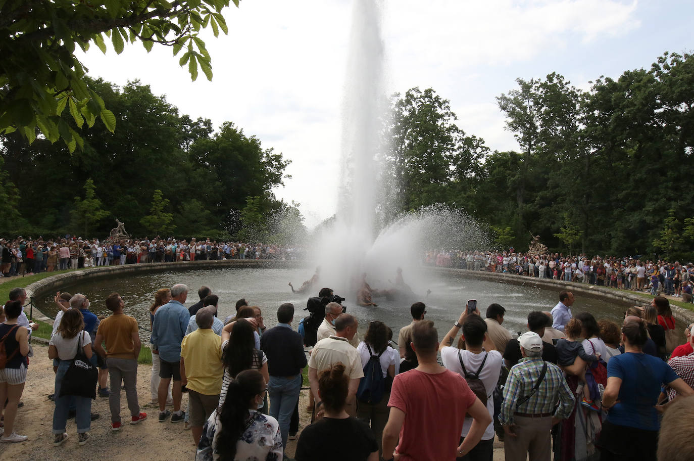 Encendido de las fuentes en el Palacio de la Granja 