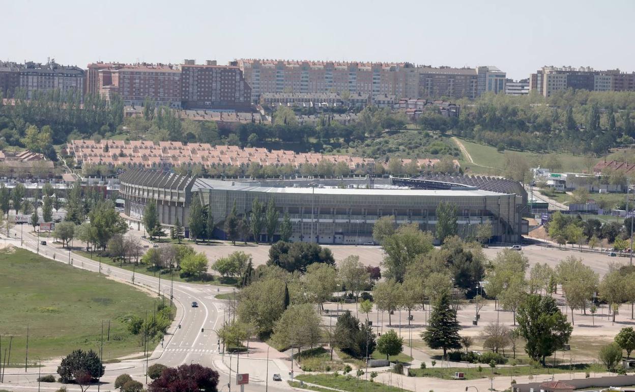 Vistas del entorno del estadio José Zorrilla, próximo proyecto de la ciudad deportiva del Real Valladolid.