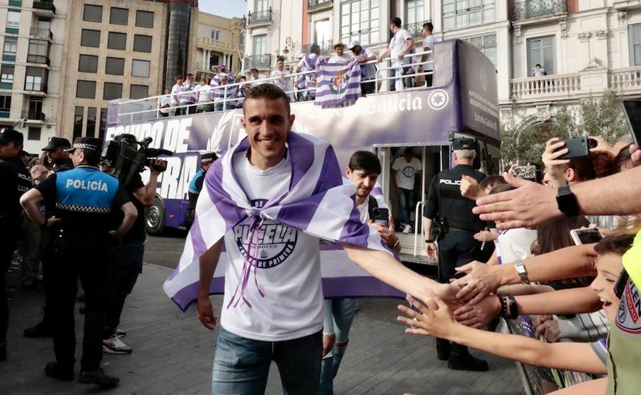 Masip, en la celebración del ascenso. 
