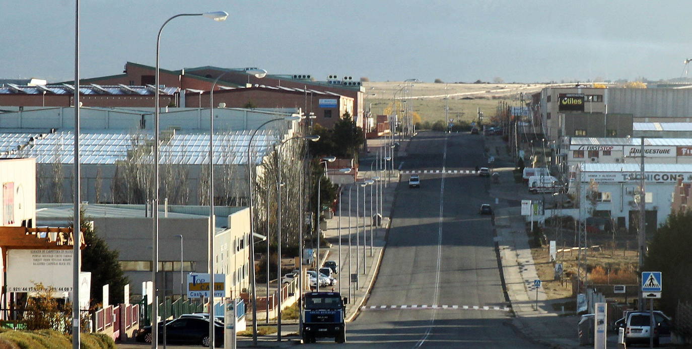 Avenida del polígono de Hontoria, en Segovia.