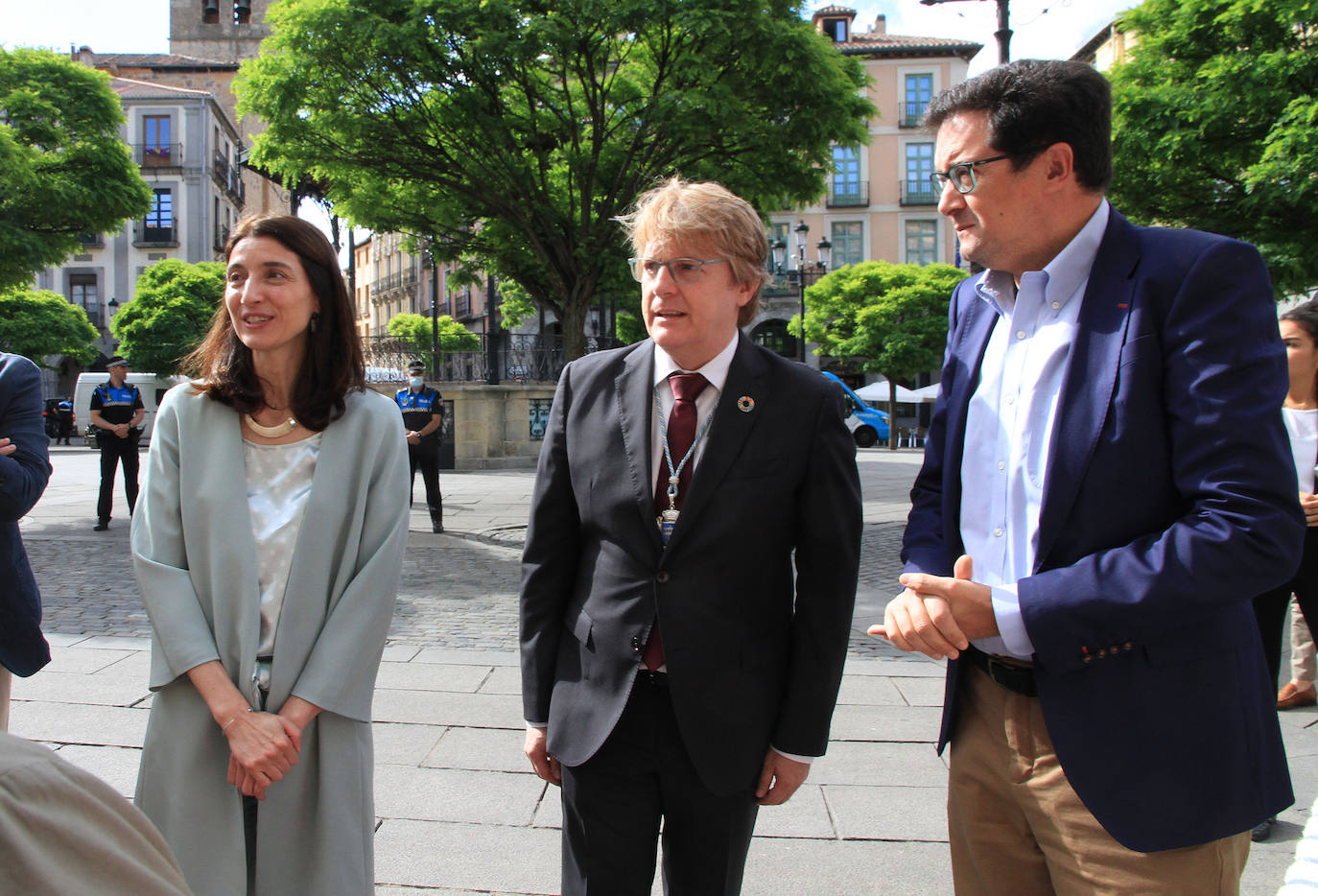 Pleno celebrado en el Ayuntamiento de Segovia para elegir como nueva alcaldesa a Clara Martín.