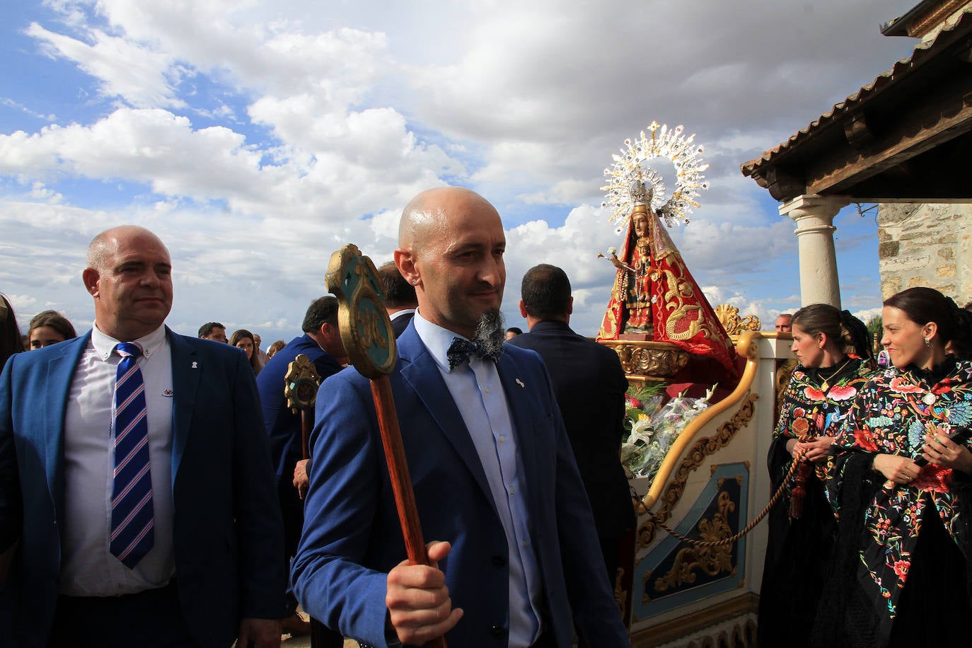 Romería de la Virgen del Bustar celebrada este sábado en Carbonero el Mayor.