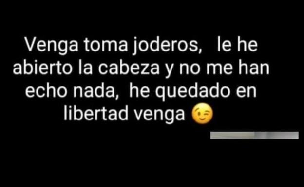 El segundo mensaje recibido por la madre de la víctima. 