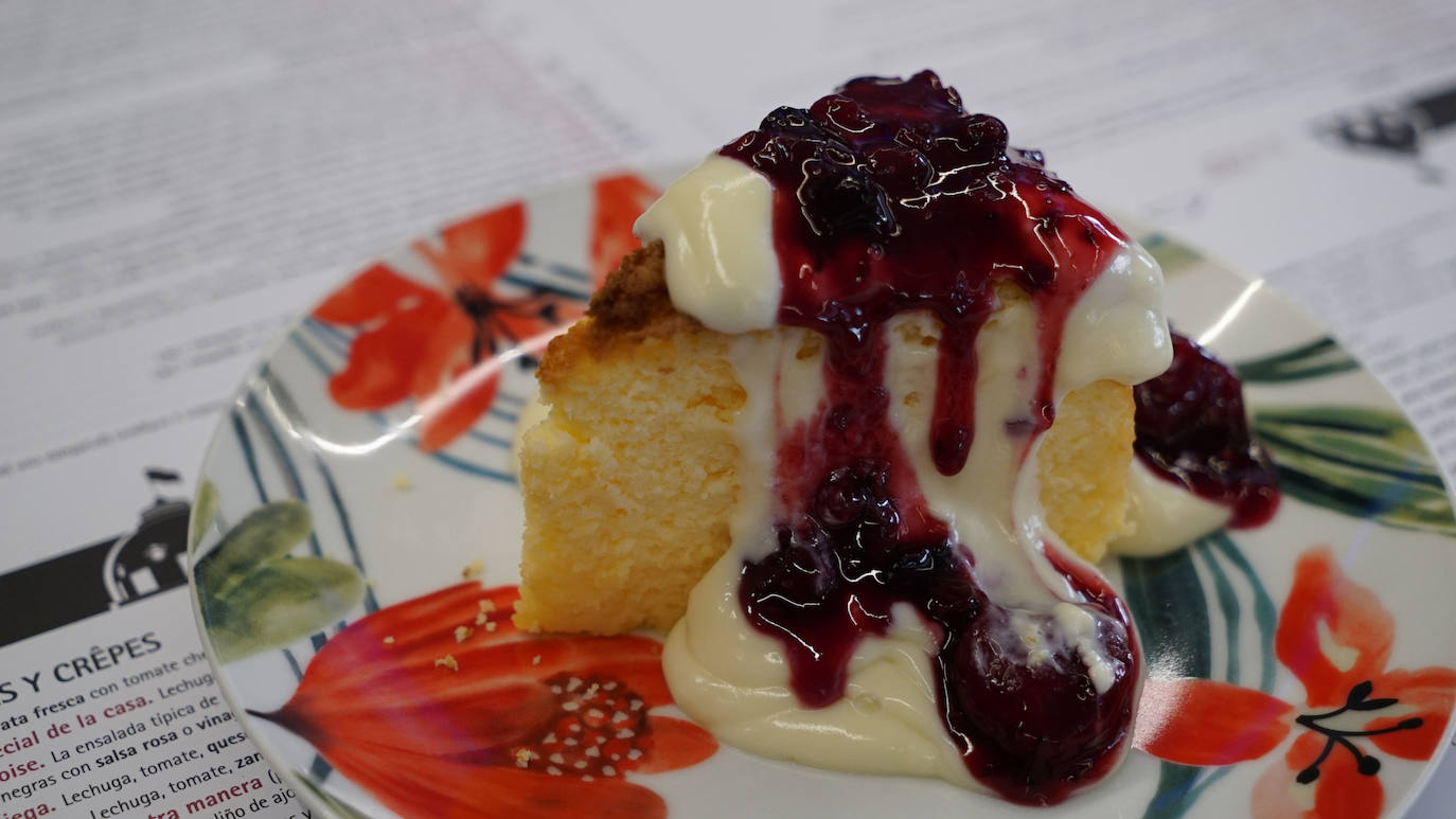 Una de las tartas de queso del Restaurante Niza. 