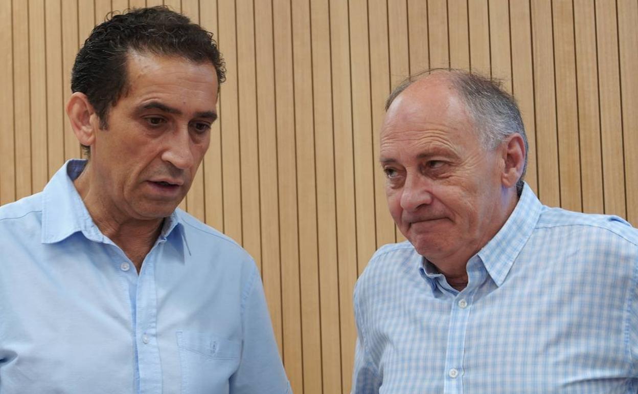 Vicente Andrés (CCOO) y Faustino Temprano (UGT).