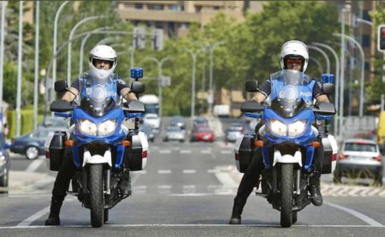 Motoristas de la Policía Municipal. 